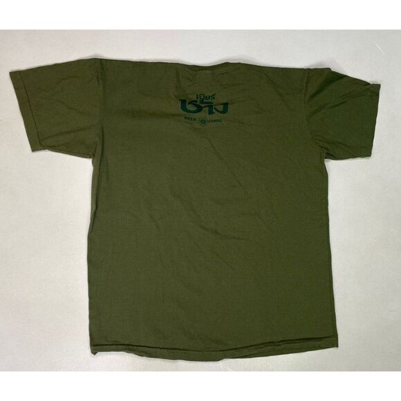 Beer Chang Graphic T-shirt Women Medium Green Short Sleeve - Picture 3 of 6